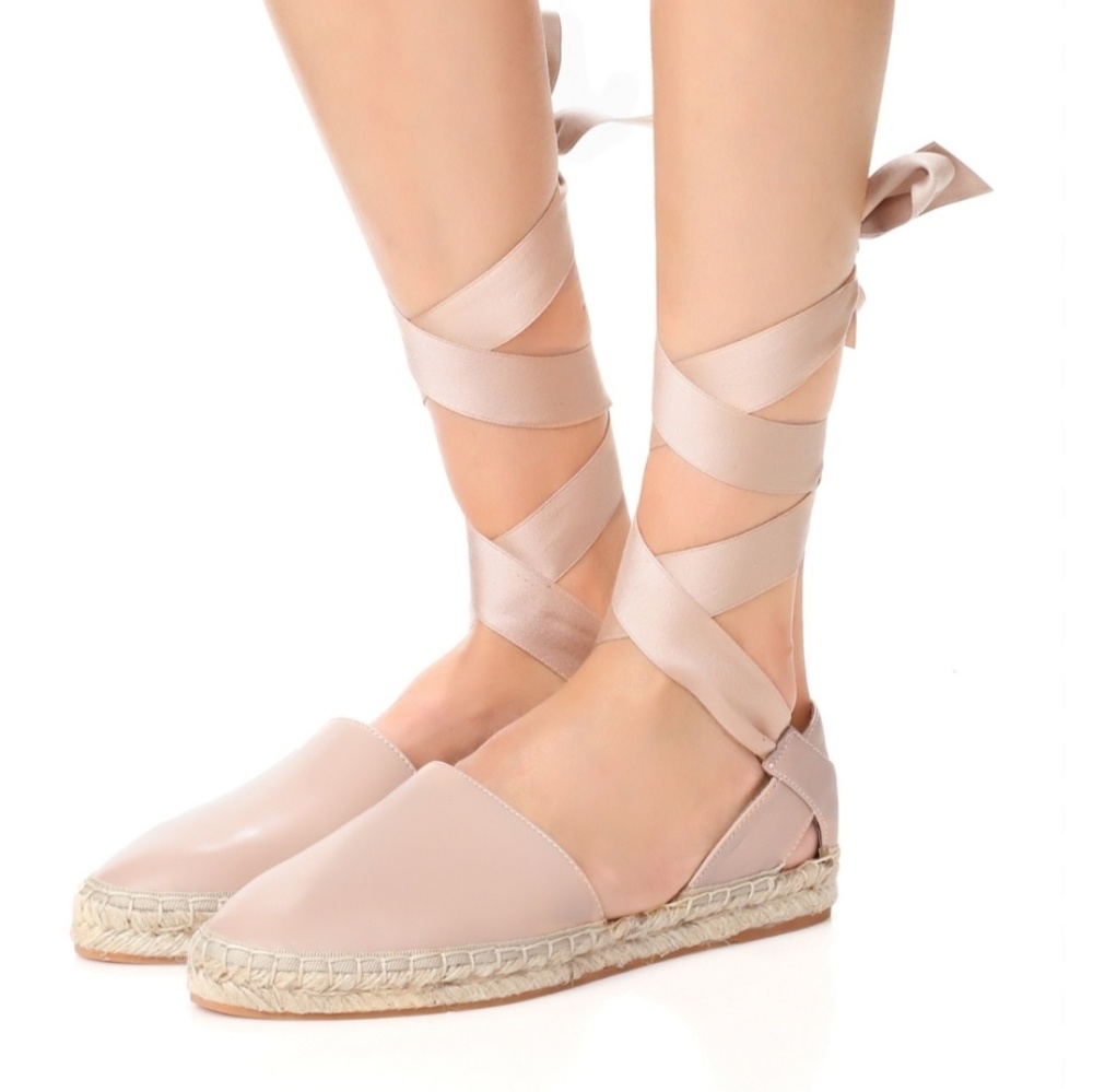 Rebecca Minkoff Size 6 Pink Leather Espadrilles